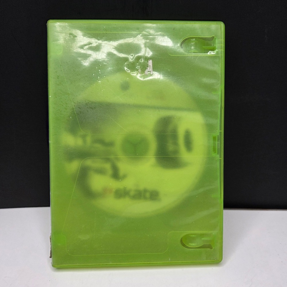 EA Skate Xbox 360 Video Game Green Case EA Sports Skateboarding Sim Vintage T